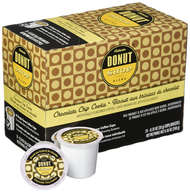 Authentic Donut Shop Blend Chocolate Chip Cookie Single Cup Coffee for Keurig K Cup Brewers, 24Count